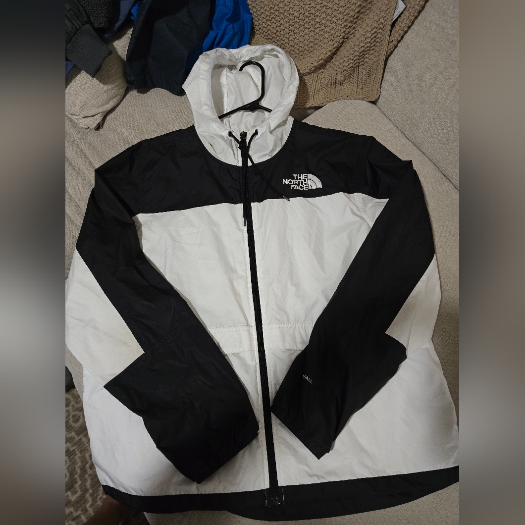 The North Face Black And White Windbreaker Jacket